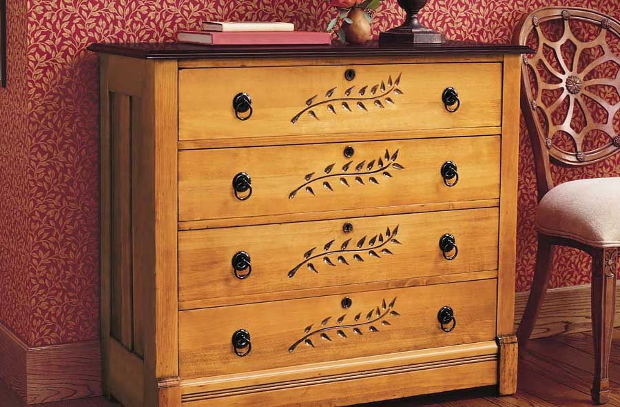 stained dresser